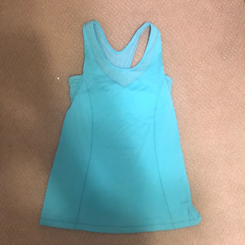 Blue lululemon workout tank